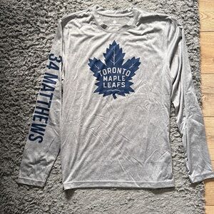 Men’s Grey Levelwear “Maple Leafs“ Logo LS Tee, S